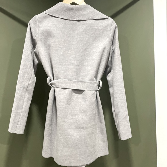 Grey Belted Wrap Coat - Picture 3 of 3